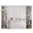 White Solid Pine Murphy Bed with Foldable Desk and Bookshelf Storage, Space-Saving Wall Bed Cabinet with Wood Slat Support for Home Office or Guest Room-1931422191-1943755938