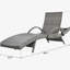 Ensemble de chaises longues d'extérieur en osier de 80 po, ensemble de 2 chaises de patio inclinables en rotin, à dossier coulissant, à dossier réglable, à conception ergonomique, à vagues, gris-1912029974