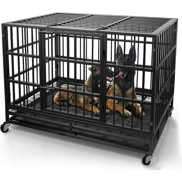 Tucker Murphy Pet Adrihana Pet Crate Size: 34.46 H x 42.52 W x 29.92 D DAD221B022614557ADF472F5958CE9E2