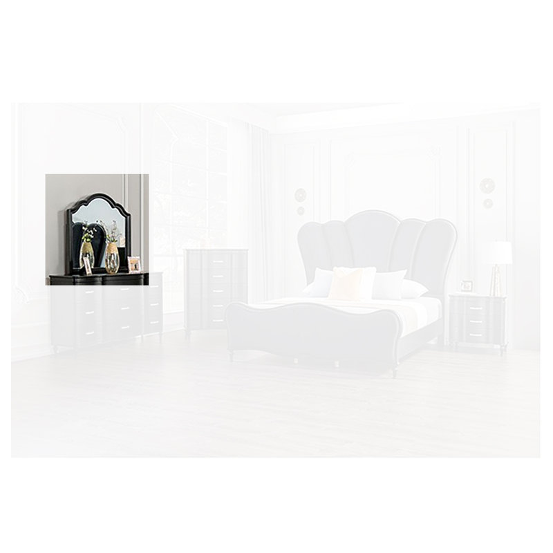 Praitte Dresser Mirror, Black
