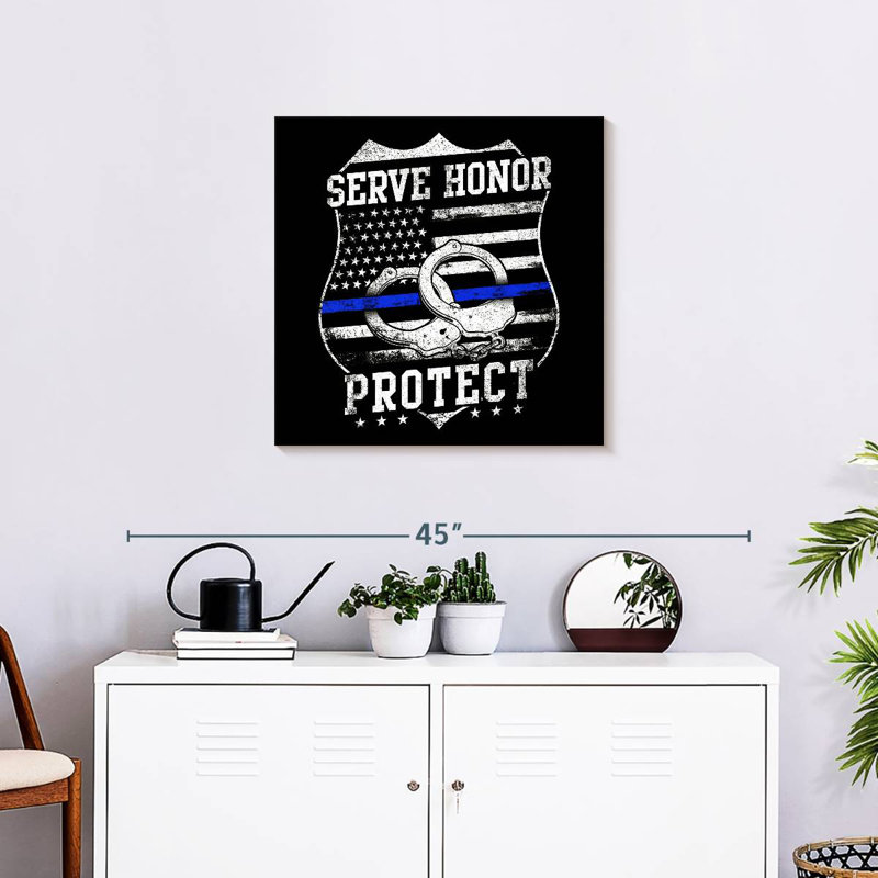 Lelar Serve Honor Protect, 24" H x 24" W