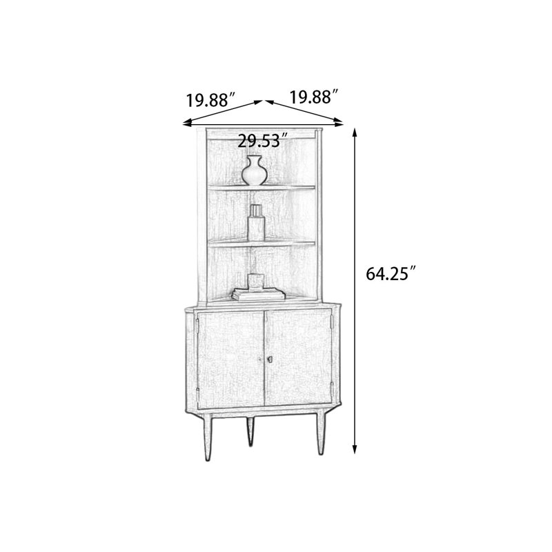 Armoire de coin Cherry, Cerisier