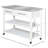 HOMCOM Kitchen Island With Stainless Steel Top, Open Shelves, And Drawers, Gray