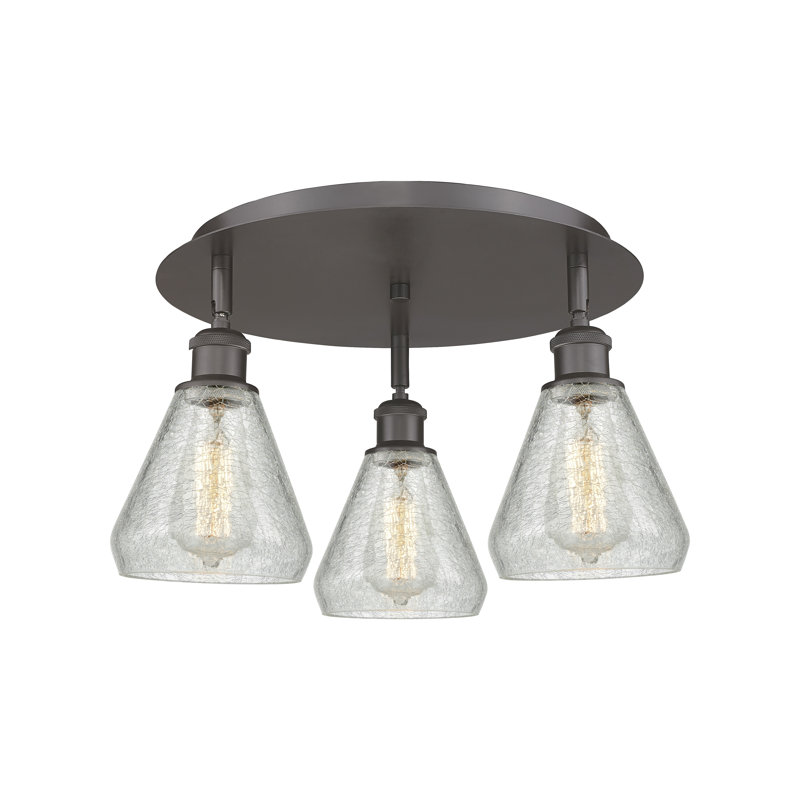 Beaonca Glass Flush Mount, Oil Rubbed Bronze