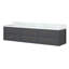 Meuble-lavabo double noir 80 po X P 22 po D, avec plateau en marbre de Carrare-570844379