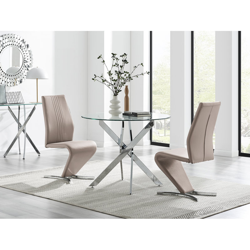 Chowchilla 2 - Person Dining Set, Cappuccino