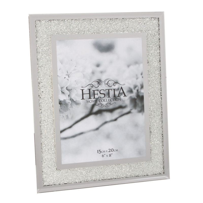 Wartrace Silver Glass Picture Frame, 6" x 8"
