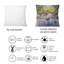 Rectangle, petite image de fontaine avec arbres dans le village - Coussin décoratif à imprimé champêtre
