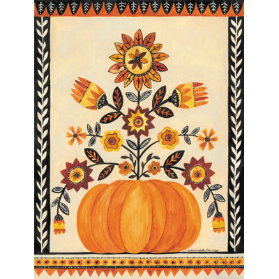 «Fall Pumpkin With Flowers» par Bernadette Deming