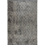 Rapture Geometric Flatweave/Machine Woven Acrylic/Cotton/Rayon Dark Gray Area Rug