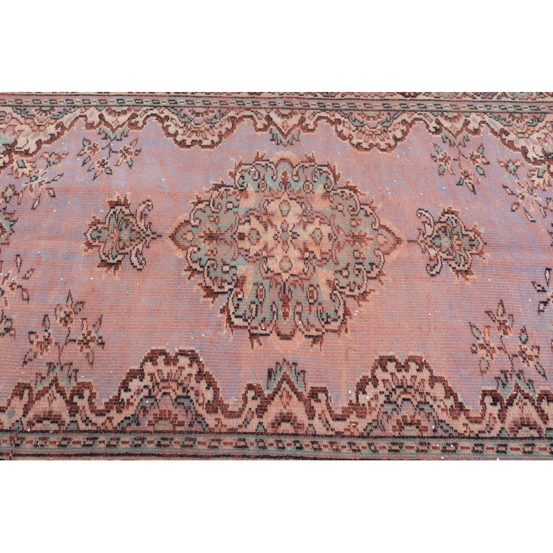 Grand tapis turc rétro vert pour la décoration intérieure - Tapis tribal Anatolian
