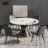 6 Seat Dining Table Set with Faux Leather Dining Chairs, 7-Piece Dining Set