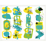 Retro Totem Collection Print by Christopher Kennedy