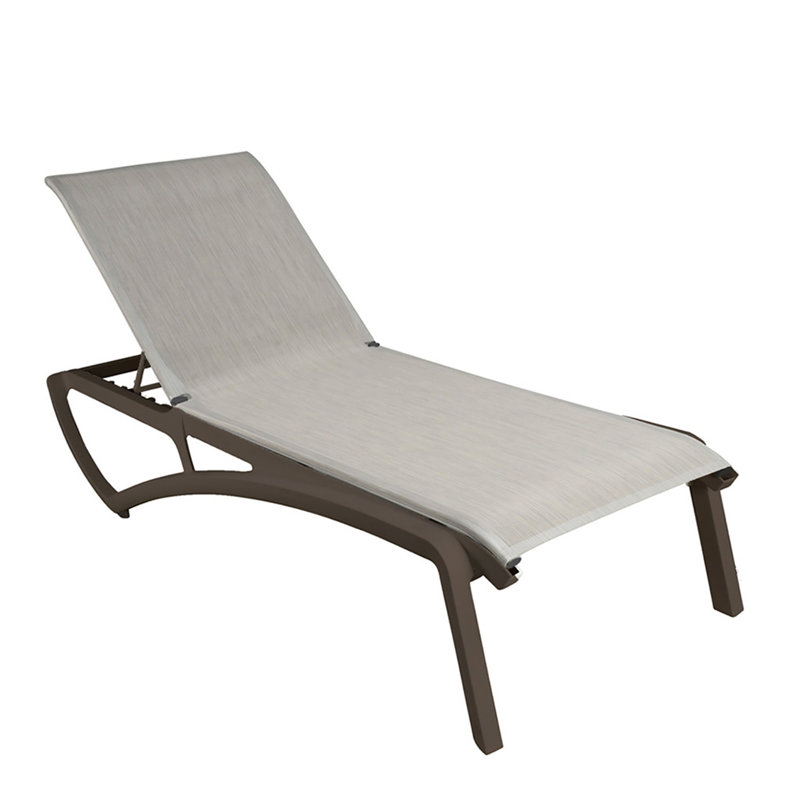 Chaise longue inclinable 32,5 po Sunset, Bronze, Beige