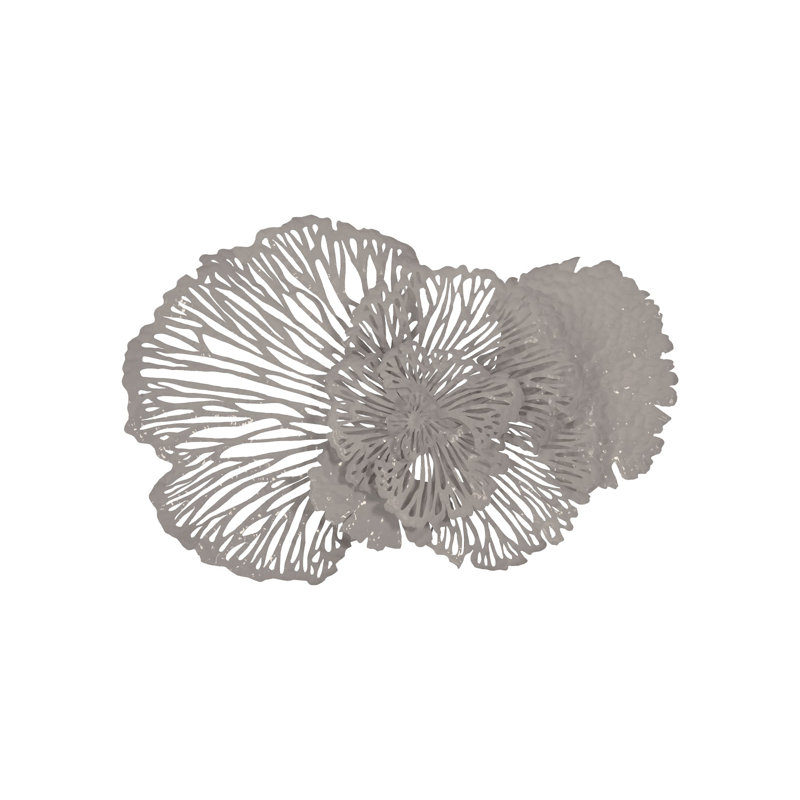 Flower Wall Décor, Gray