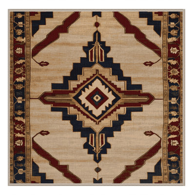 Tapis beige lavable à la machine