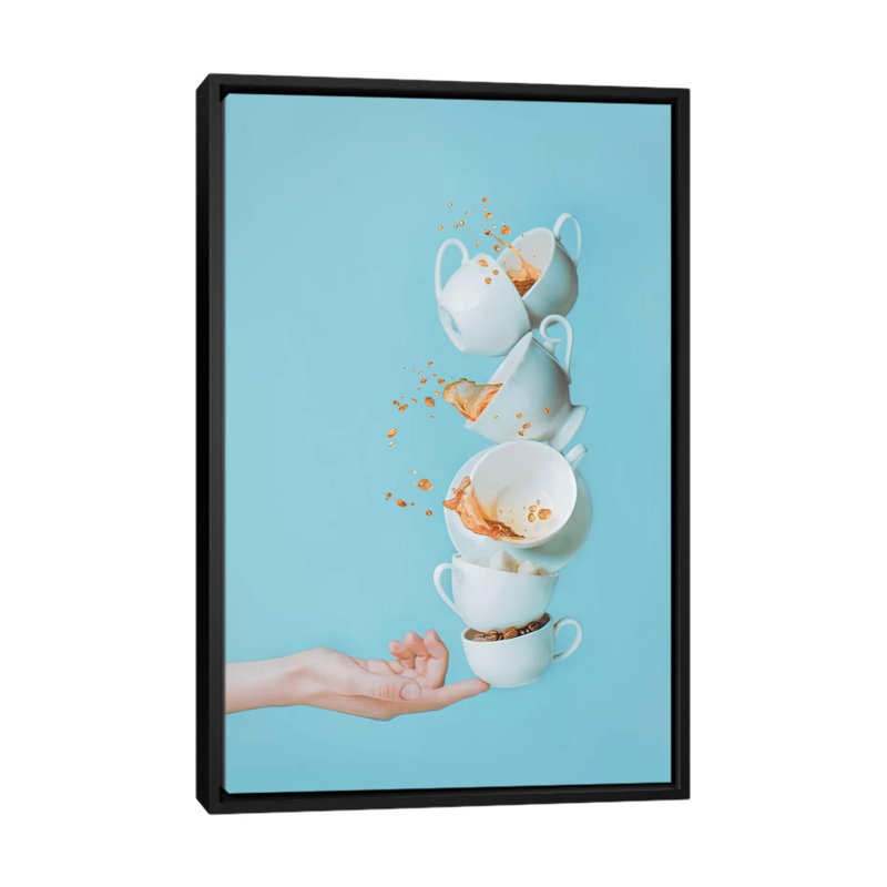 « réveil up », impression sur toile, H 26 po x l 18 po x P 1,5 po, Pas de tapis, Toile avec cadre noir