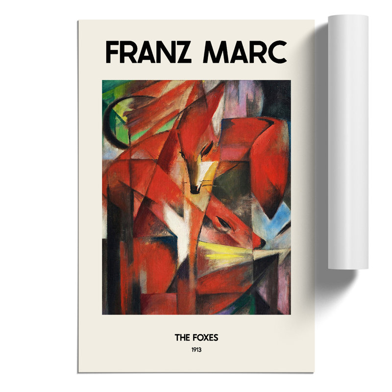 The Foxes Print by Franz Marc - Frameless Print, 59cm H x 42cm W x 0.1cm D