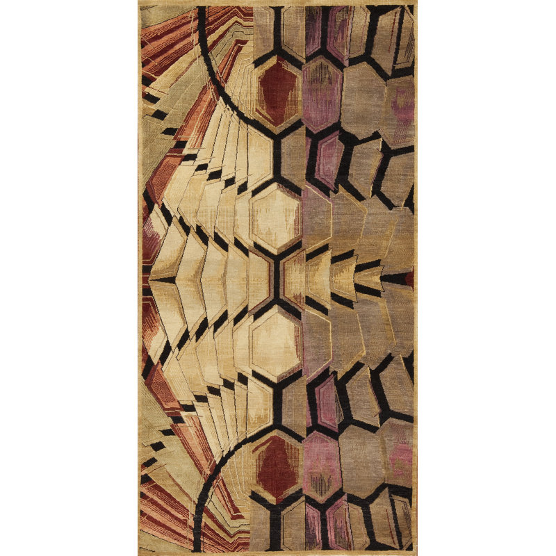 Whimsical R Hand Knotted Wool Abstract Indoor Rug