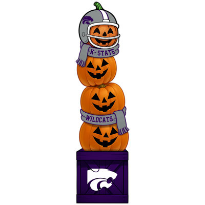 Kansas State Pumpkin Stacked Leaner With Helmet