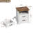 Farmhouse 19.7" W 2-Drawer Nightstand with Charging Station(Set of 2)