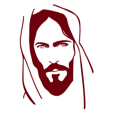 Décalcomanie murale face of jesus