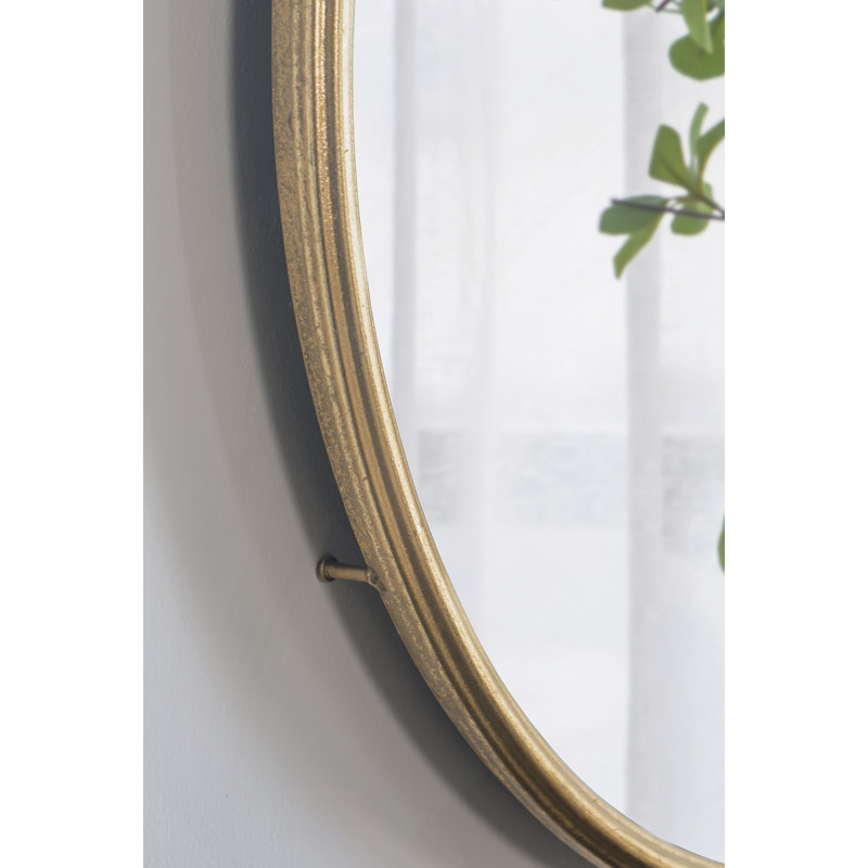 Iron Frame Vertical Round Mirror