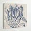«Indigo Floral on Linen I» par Maja, reproduction d'art sur toile tendue-353681498