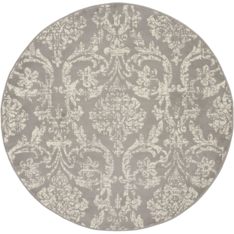Yurig Abstract Indoor Rug, Round 5'3"