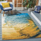 7' x 9' Blue Outdoor Rugs You'll Love | Wayfair