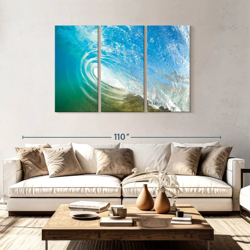 Gillard Clear Ocean Wave, 48" H x 74" W