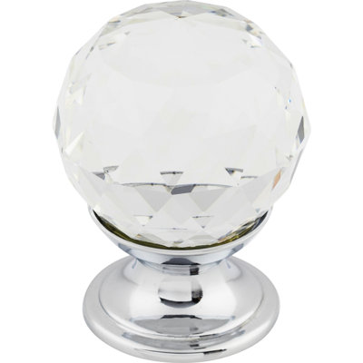 Wine Crystal 1 1/8" Diameter Round Knob