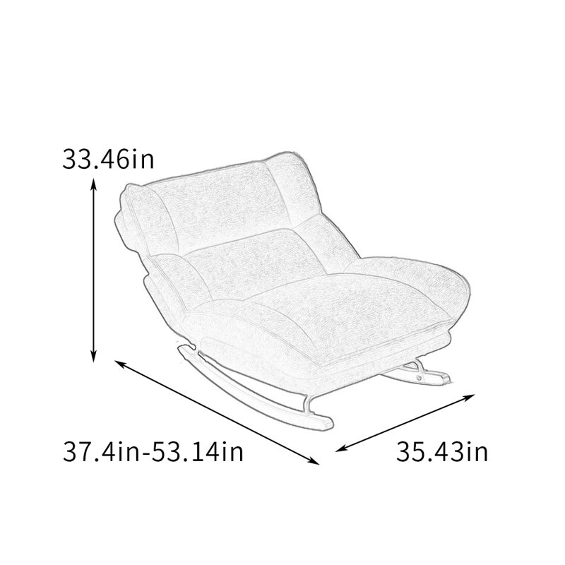 Chaise berçante de balcon avec dossier réglable, Marron foncé, Café foncé