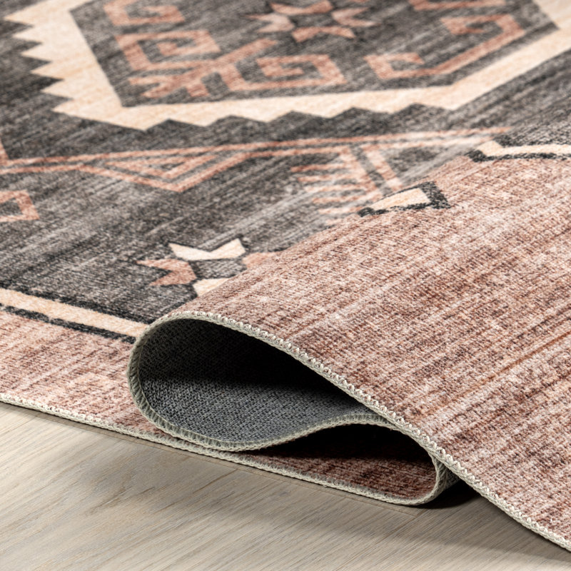 Marylene Geometric Machine Washable Area Rug, Rectangle 5' x 8'