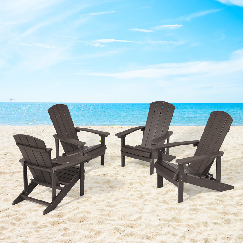 Chaise Adirondack pour l'extérieur Armenio, Café