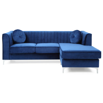 Delray 75in Sofa, Navy Blue