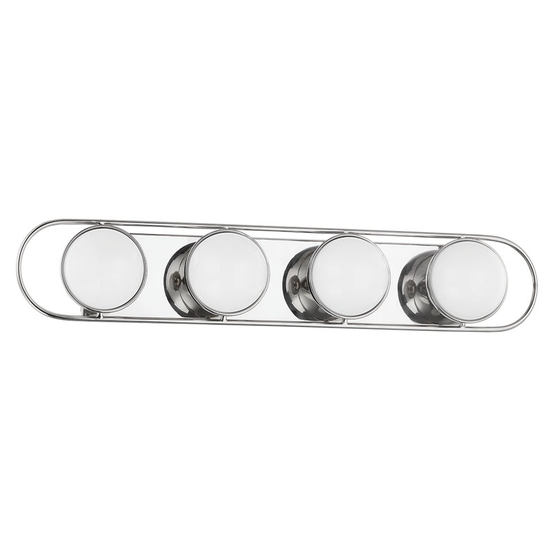 Ensemble de meuble-lavabo et de salle de bain 4 lumières Amy, Nickel poli
