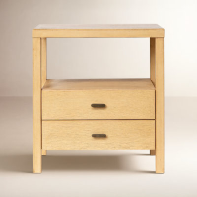 Francisca 2 - Drawer Solid Wood Nightstand