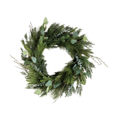 Pine Eucalyptus Wreath with Iron Twigs