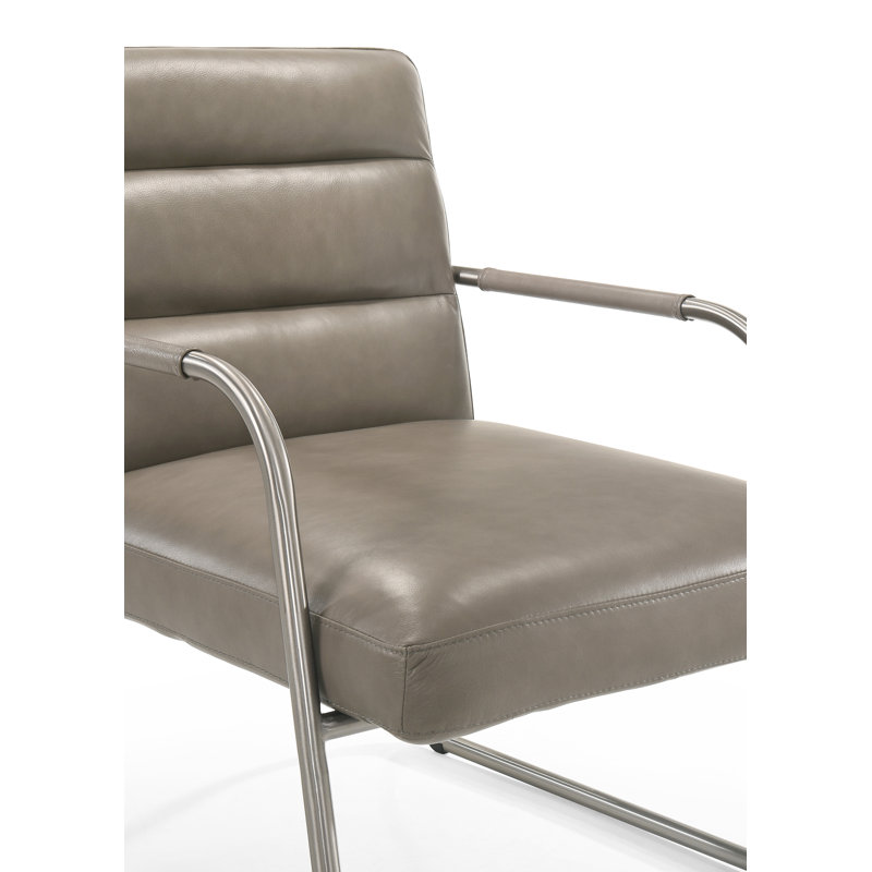 Fauteuil Ashonti, Cuir véritable gris