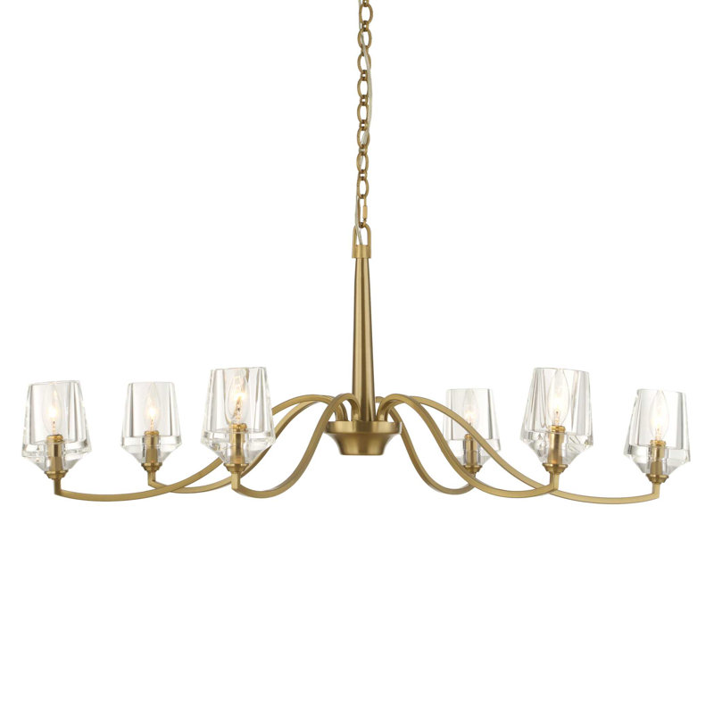 Lustre en laiton 6 lumières Uttermost Barcelona