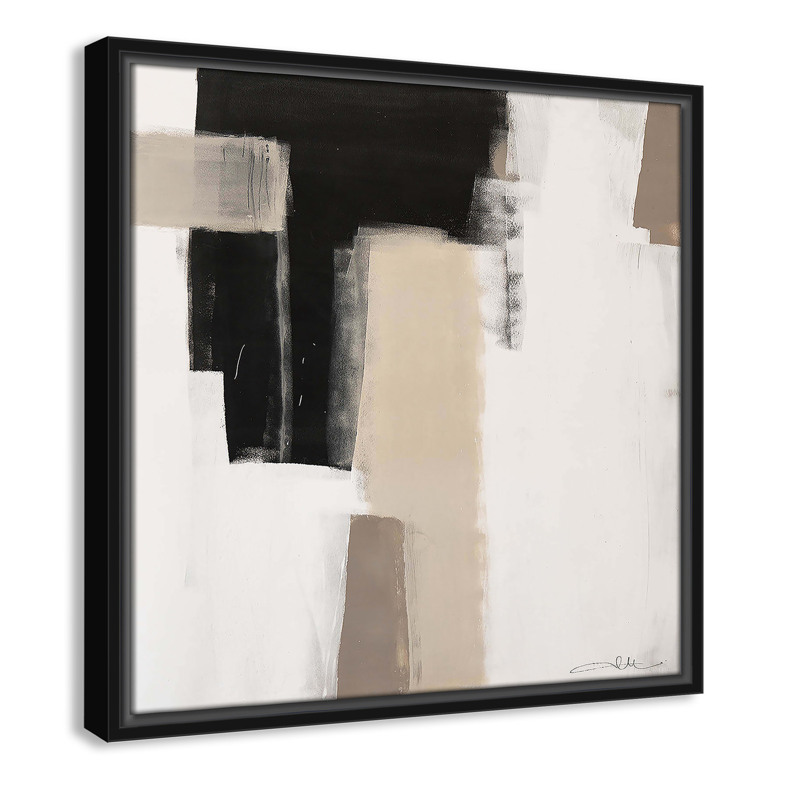 Earth Scapes I-A Print by Casa Fine Arts, 17.5" H x 17.5" W x 2" D, Black Floater Framed