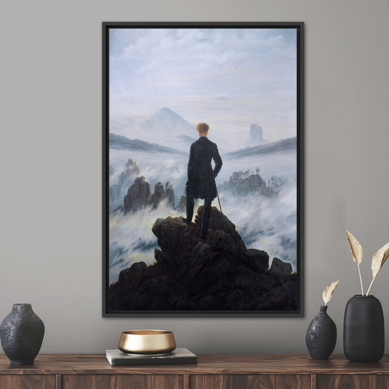 Print on Canvas, 100 cm H x 70 cm W, Black Floater Framed