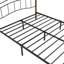 Metal Bed with Wavy Headboard and Footboard-63373988-63374010