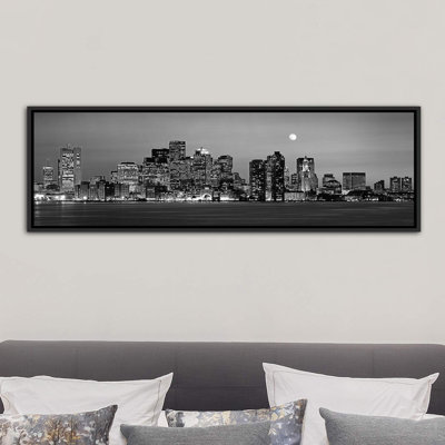 " Downtown Skyline in B&W, Boston, Massachusetts, USA " Black and White Photography Print