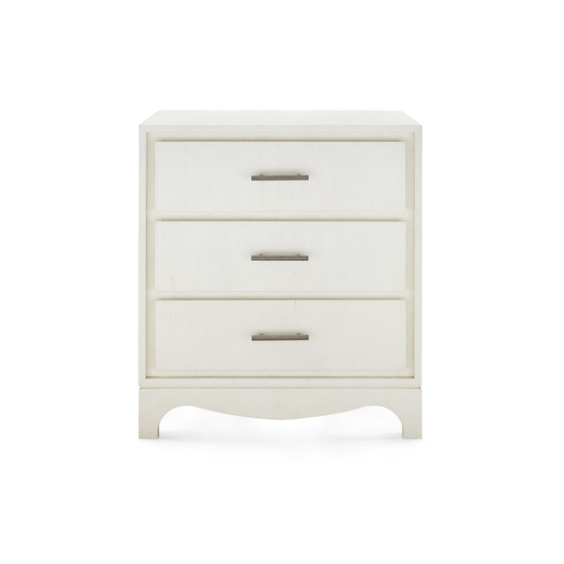 Barrett 3-Drawer Side Table, Sand White