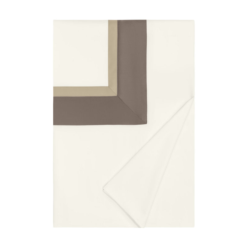 Borders Duvet Cover, Ivory/Candlelight/Ricco, King