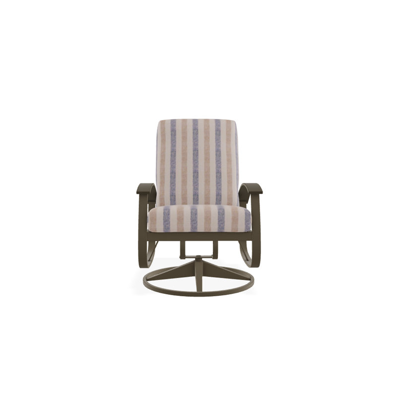 Belle Isle Outdoor Swivel Lounge Chair, Canvas Navy Sunbrella® Canvas, Textured Beachwood, Beachwood P40