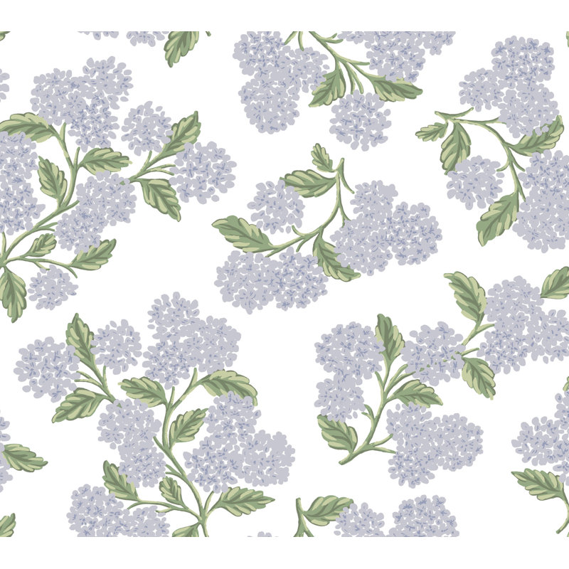 Papier peint Hydrangea blanc, Mauve