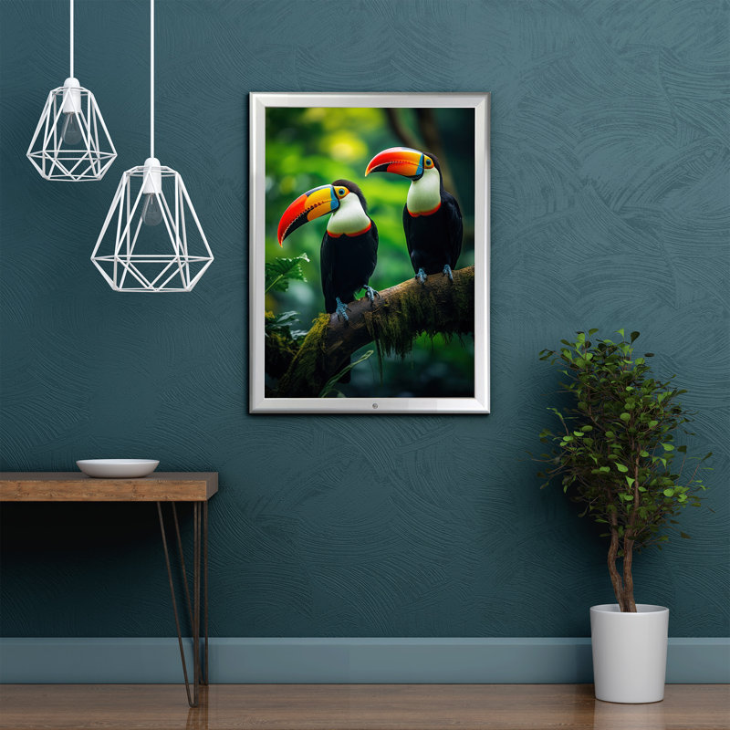 M&T Displays Premium 17x22 Lockable Snap Poster Frame | Silver Aluminum Front Loading Wall Mounted Picture & Sign Holder with Key | Anti-Glare Cover for Secure Display in Offices, Retail, Restaurants